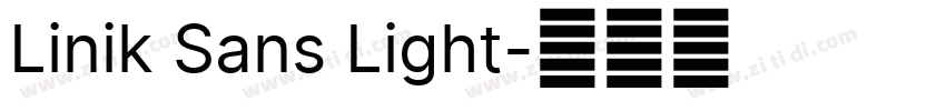 Linik Sans Light字体转换